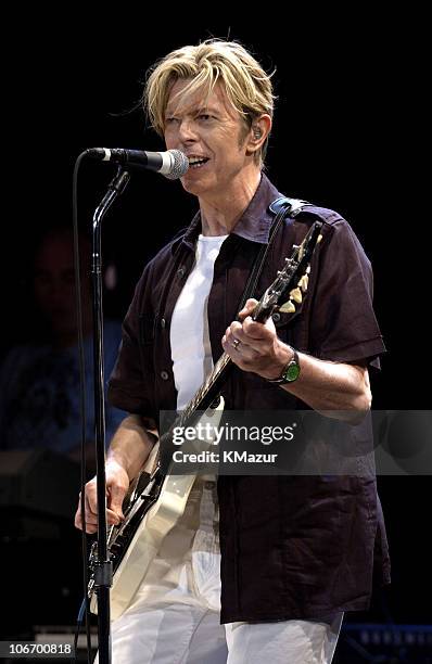David Bowie during David Bowie Gives Fans a Strong Dose of "A Reality Tour" at Special Poughkeepsie Warm Up Show For His Upcoming World Tour at The...