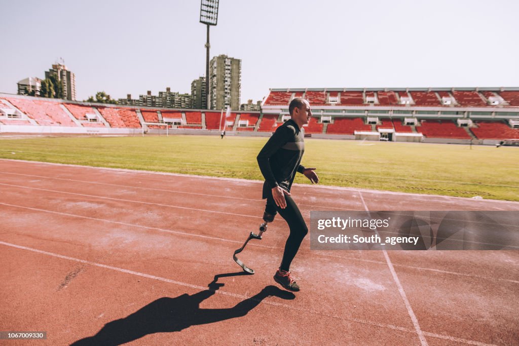 Disability guy athlete