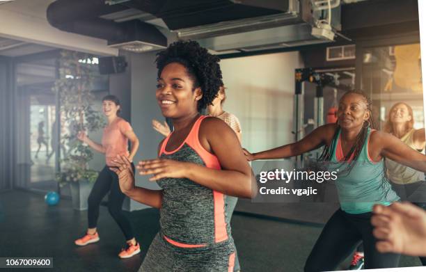 dance fitness - zumba dance stock pictures, royalty-free photos & images