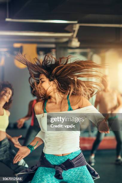 dance fitness - group gym class bildbanksfoton och bilder