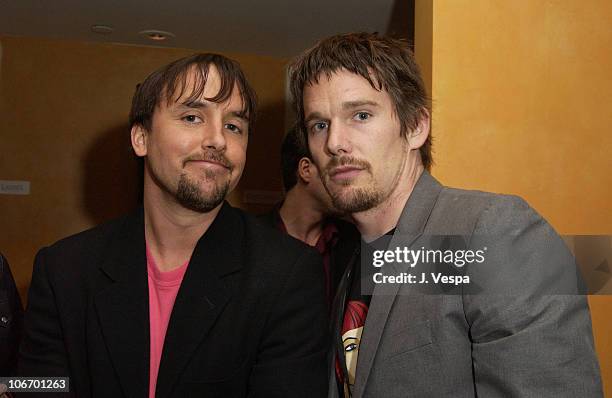 Richard Linklater & Ethan Hawke during The 17th Annual IFP/West Independent Spirit Awards - IFC Entertainment After Party at Shutters on the Beach in...