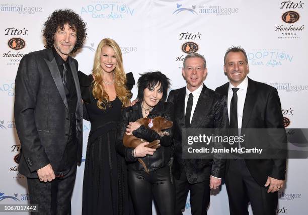 Howard Stern,Beth Stern,Joan Jett,Elvis Duran and Joe Gatto attend the North Shore Animal League America's Annual Celebrity "Get Your Rescue On" Gala...