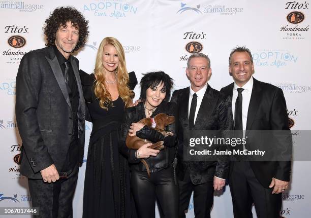 Howard Stern,Beth Stern,Joan Jett,Elvis Duran and Joe Gatto attend the North Shore Animal League America's Annual Celebrity "Get Your Rescue On" Gala...