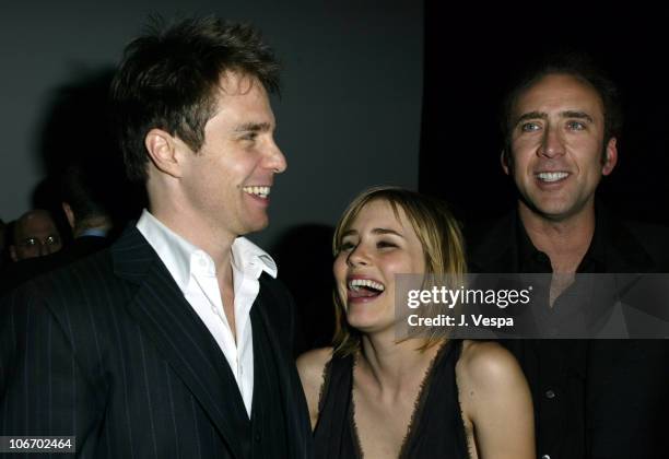 Sam Rockwell, Alison Lohman and Nicolas Cage during 2003 Toronto International Film Festival - Time AOL Gala After Party for Warner Bros' "Matchstick...