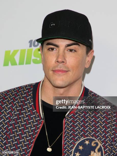Reality actor Tom Sandoval arrives for the KIIS FM's iHeartRadio Jingle Ball 2018 at the Forum Los Angeles in Inglewood on November 30, 2018. - The...