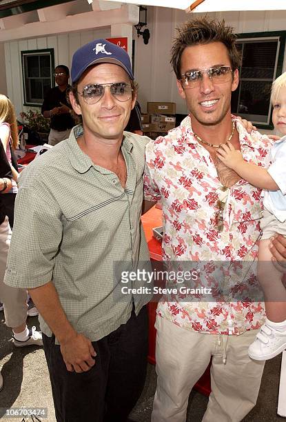 Luke Perry & Dan Cortese during Target "A Time For Heroes" To Benefit The Elizabeth Glaser Pediatric AIDS Foundation at Mandeville Canyon Park in Los...
