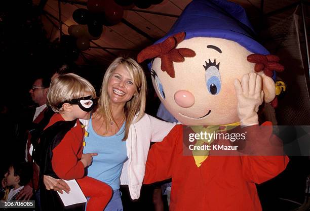 Christie Brinkley during 1999 "Kids for Kids" Carnival Elizabeth Glasser Pediatric Aids Foundation Fundraiser at Industria Studio in New York City,...