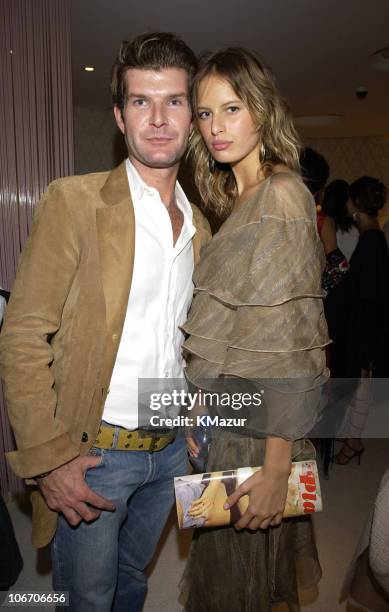 Karolina Kurkova and guest during Mercedes Benz Fashion Week 2003 - Opening of the First Stella McCartney Store Worldwide at Stella McCartney Store...