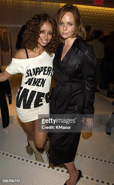 Mya and Stella McCartney during Mercedes Benz Fashion Week 2003 - Opening of the First Stella McCartney Store Worldwide at Stella McCartney Store in...