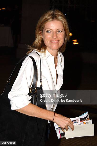 Lucy Sykes during Mercedes-Benz Fashion Week Spring Collections 2003 - Ralph Lauren Show - Arrivals at The Cooper-Hewitt National Design Museum in...