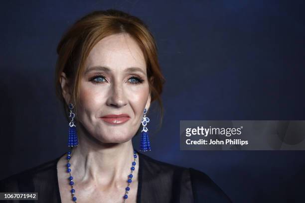Rowling attends the UK Premiere of "Fantastic Beasts: The Crimes Of Grindelwald" at Cineworld Leicester Square on November 13, 2018 in London,...