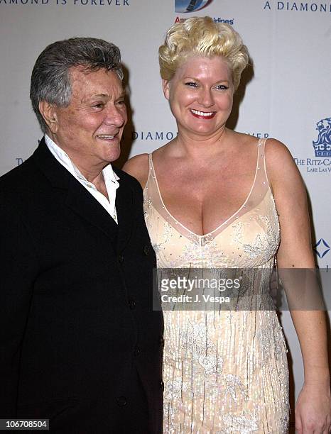 Tony Curtis and wife Jill Vandenberg during "Diamonds and the Power of Love" Exhibit Opening at the New Ritz Carlton Lake Las Vegas Hotel at Ritz...