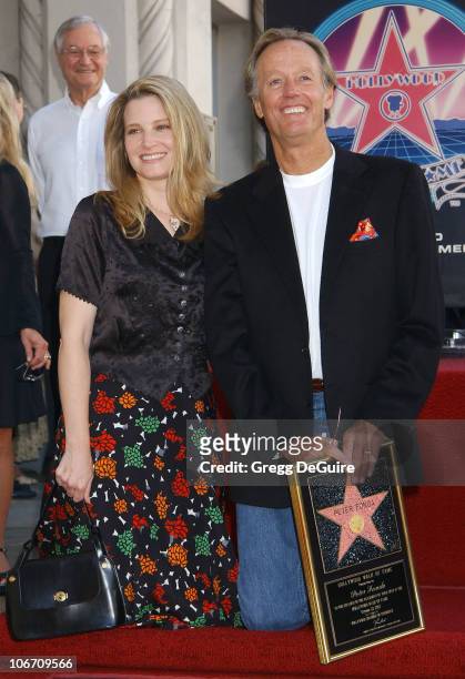 Bridget Fonda and Peter Fonda during Peter Fonda Honored with a Star on the Hollywood Walk of Fame for His Achievements in Film at Hollywood Blvd. In...