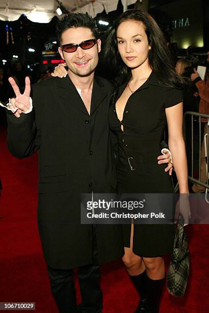 Corey Feldman and wife Susie Sprague during SOLSTICE Hosts Celebrity-Studded Spring 2003 Designer Fashion Show Extravaganza Launch Party at Ivar in...