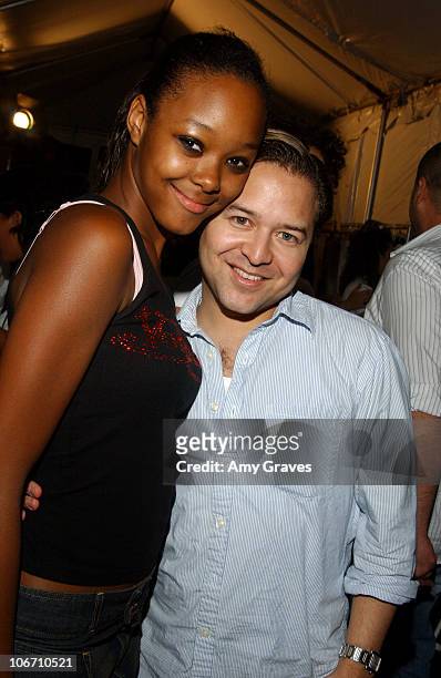 Gerren Taylor and Alvin Valley during 2003 Smashbox Fashion Week Los Angeles - Alvin Valley Spring Collection 2004 - Arrivals and Backstage at...