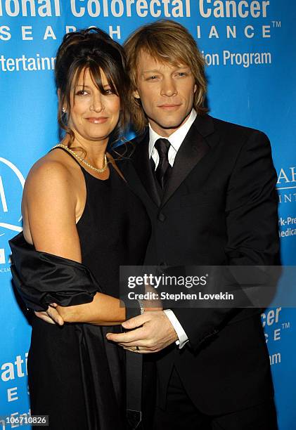 Jon Bon Jovi and wife Dorthea at the Entertainment Industry Foundation's colon cancer benefit on the Queen Mary 2