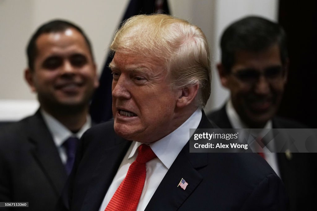 President Trump Attends Diwali Ceremonial Lighting AT The White House