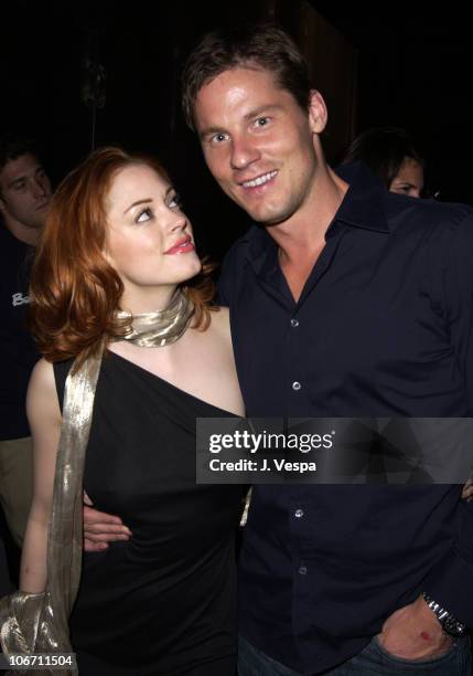 Rose McGowan and David Zinczenko during Nylon Magazine Party to Celebrate the October Issue with Brittany Murphy at The Ivar at Ivar in Los Angeles,...