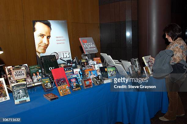 Scripts and other historical Television documents on display at The 20th Anniversary William S. Paley Television Festival.