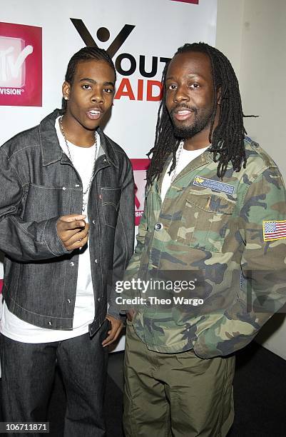 Mario and Wyclef Jean during Levi Strauss & Co. Helps YouthAIDS Launch A Global Call-to-Action to Stop the Spread of HIV/AIDS Among Youth with a...