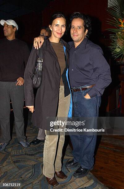 Jellybean Benitez and wife Carolyn during HBO Films/Newmarket Films "Real Women Have Curves" Premiere - After-Party - New York at B.B. King's Blues...