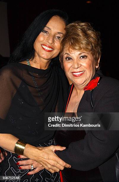 Sonia Braga and Lupe Ontiveros during HBO Films/Newmarket Films "Real Women Have Curves" Premiere - After-Party - New York at B.B. King's Blues Club...