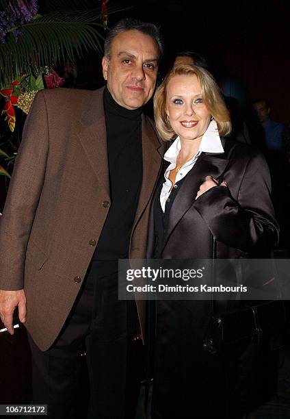 Vince Curatola and guest during HBO Films/Newmarket Films "Real Women Have Curves" Premiere - After-Party - New York at B.B. King's Blues Club and...