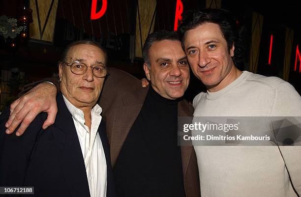 Vince Curatola & Federico Castelluccio with guest during HBO Films/Newmarket Films "Real Women Have Curves" Premiere - After-Party - New York at B.B....