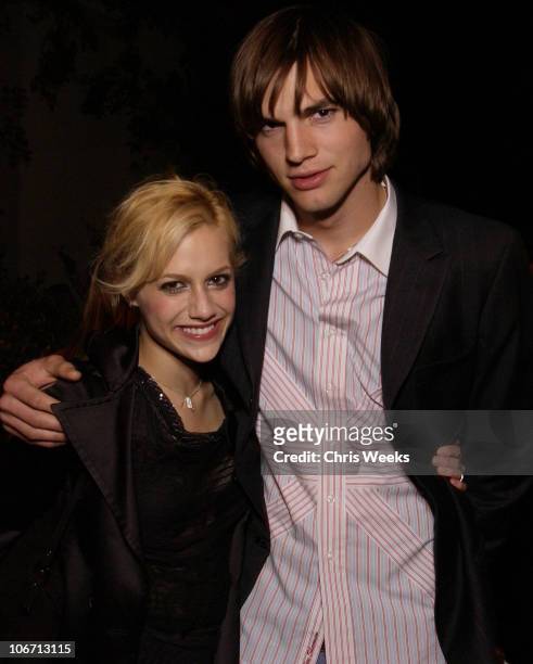 Brittany Murphy & Ashton Kutcher during Party Announcing the Partnership Between Fashion Designer Stella McCartney and Absolut at Chateau Marmont...