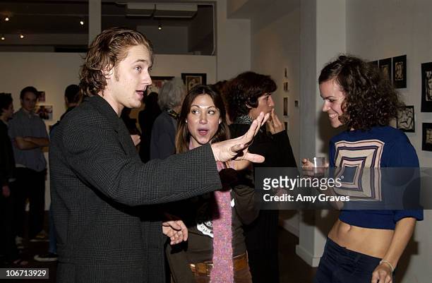 Ben Foster, Diane Gaeta and Alex Prager during America and Alex Prager Art Show at City Gallery in Los Angeles, California, United States.