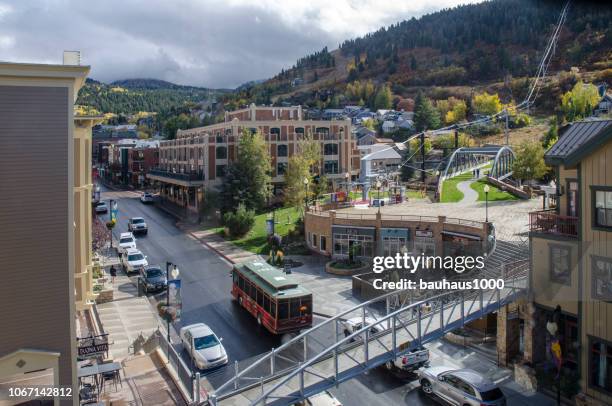 park city, utah - park city utah night stock pictures, royalty-free photos & images