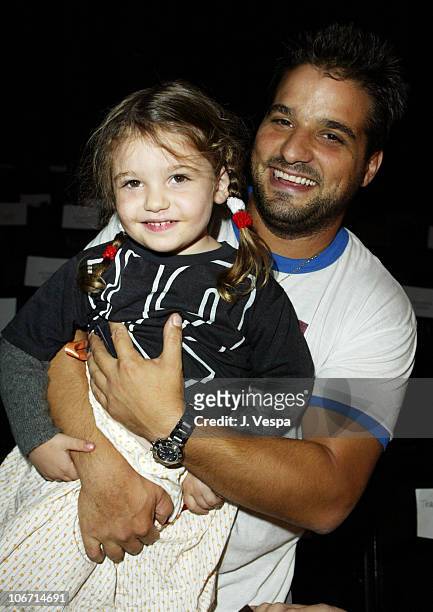 Russel and Antonia Steinberg during Mercedes-Benz Shows LA Fashion Week Spring 2004 - Jenni Kayne Backstage and Front Row at The Standard Downtown LA...