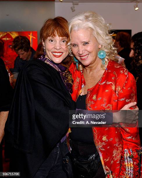 Leigh Taylor-Young and Sally Kirkland during Sally Kirkland's One-Woman Art Show to Benefit The Institute for Individual and World Peace at Risk...