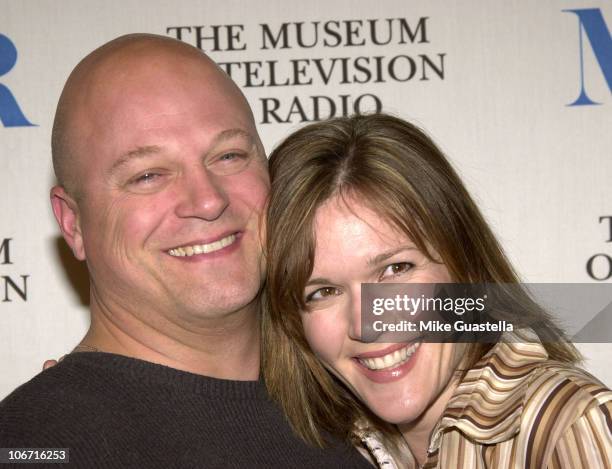 Michael Chiklis and Catherine Dent during Museum Seminar: "Going Behind 'The Shield'" - FX Cable Network's First Original Series at The Museum of...