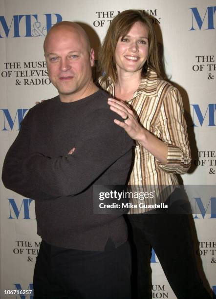 Michael Chiklis and Catherine Dent during Museum Seminar: "Going Behind 'The Shield'" - FX Cable Network's First Original Series at The Museum of...