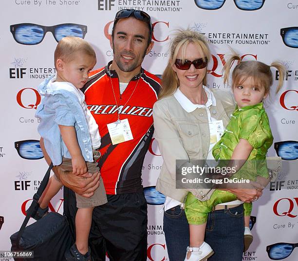 Francesco Quinn, wife Julie, son Max and daughter Michela