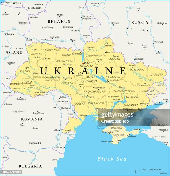 map of ukraine - vector - ukraine stock illustrations