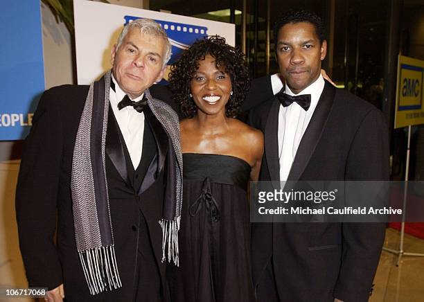 Ed Limato, Denzel Washington and wife Pauletta during The 17th Annual American Cinematheque Award Honoring Denzel Washington at Beverly Hilton Hotel...