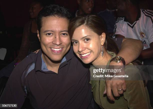Yancey Arias and his wife Anna during Oxygen Celebrity Dodgeball Tournament to Benefit the Elizabeth Glaser Pediatric AIDS Foundation on 3/29/2003 -...