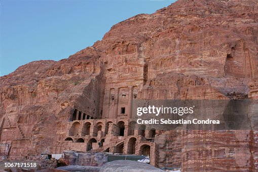 The Urn Tomb at Petra at Sunset, Jordan