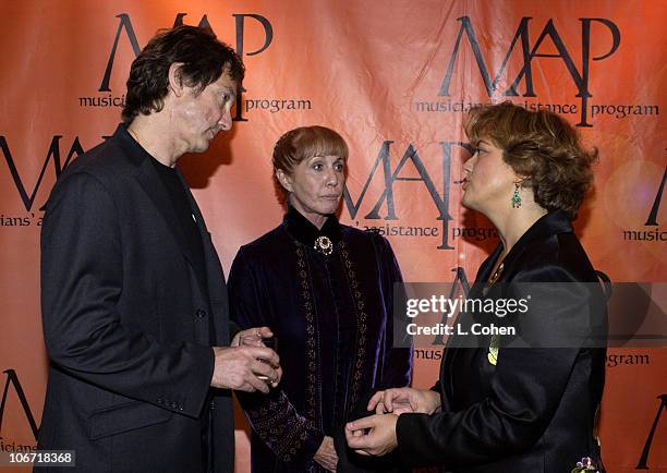John Branca, Carole Fields and Hilary Rosen during 4th Annual MAP Awards - Musician's Assistance Program Fundraiser and Benefit Performance at...