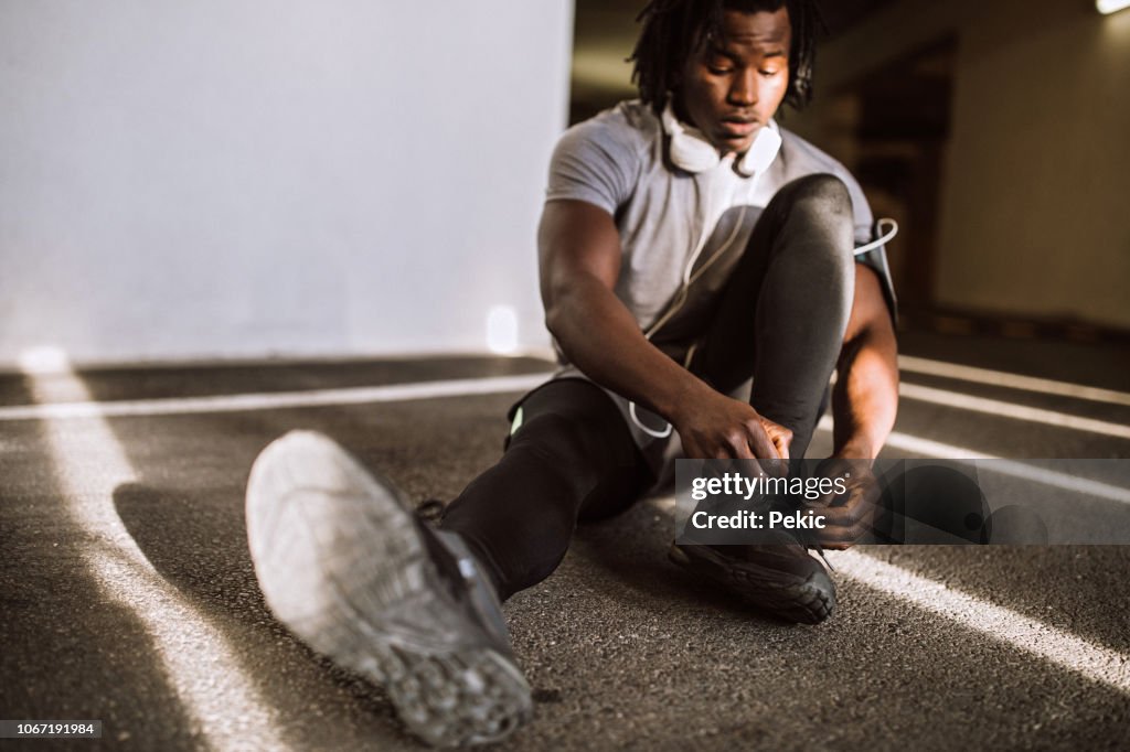 Vorbereitung für hart Sport Training