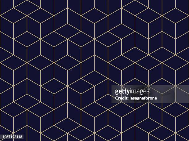 seamless geometric pattern - square composition stock illustrations