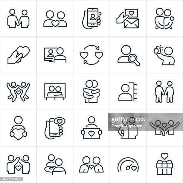 stockillustraties, clipart, cartoons en iconen met dating en relaties pictogrammen - boyfriend