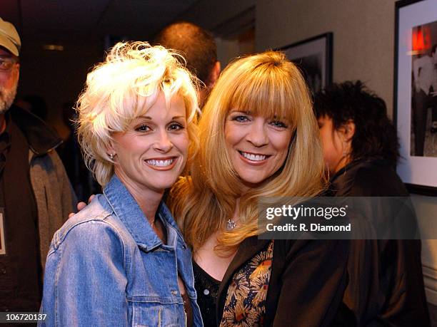 Lori Morgan and Carlean Carter during Johnny Cash Memorial Tribute: A Celebration of Friends and Family - Backstage at The Ryman Auditorium in...