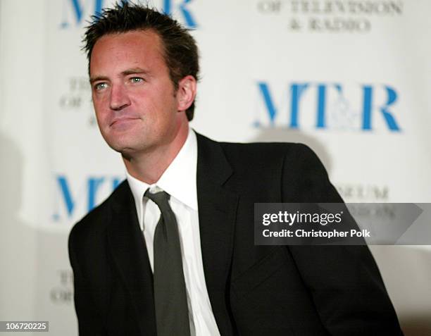 Matthew Perry during The Museum Of Television & Radio To Honor CBS News's Dan Rather And Friends Producing Team at The Beverly Hills Hotel in Beverly...