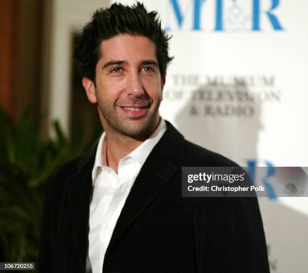 David Schwimmer during The Museum Of Television & Radio To Honor CBS News's Dan Rather And Friends Producing Team at The Beverly Hills Hotel in...