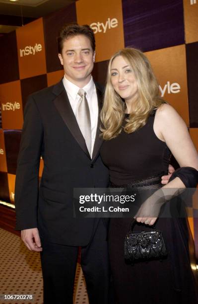 Brendan Fraser and Afton Smith during InStyle Magazine Hosts Fourth Annual Post-Golden Globes Party to Honor Hollywood's Elite - Arrivals at The...