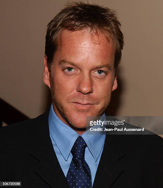 Kiefer Sutherland during The Museum of Television and Radio Honors CBS News's Dan Rather and "Friends" Producing Team - Inside at Beverly Hills Hotel...