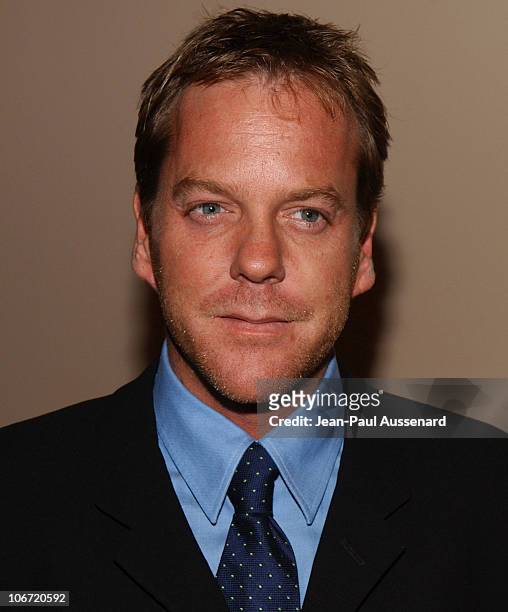 Kiefer Sutherland during The Museum of Television and Radio Honors CBS News's Dan Rather and "Friends" Producing Team - Inside at Beverly Hills Hotel...